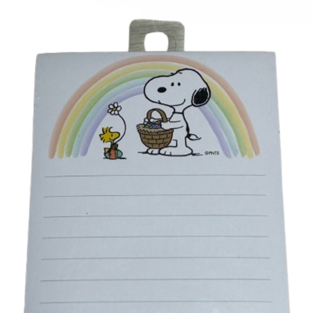Graphique  Snoopy & Woodstock Under Rainbow 
Notepad 100 Sheets Paper Magnetic